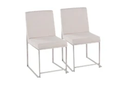 Ian Beige Fabric Dining Chair Set Of 2