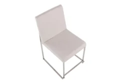 Ian Beige Fabric Dining Chair Set Of 2 -Home Furniture 314384 white polyester dining chair top 31