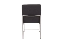 Ian Charcoal Fabric Dining Chair Set Of 2 -Home Furniture 314385 grey polyester dining chair back 82