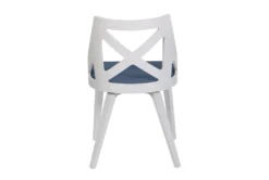 Ashton White Textured Wood And Blue Fabric Dining Chair Set Of 2 11 Ashton White Textured Wood And Blue Fabric Dining Chair Set Of 2 -Home Furniture 314417 blue polyester dining chair back 82