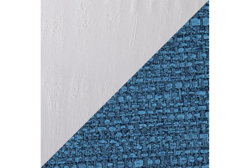 Ashton White Textured Wood And Blue Fabric Dining Chair Set Of 2 5 Ashton White Textured Wood And Blue Fabric Dining Chair Set Of 2 - Image 5