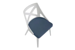 Ashton White Textured Wood And Blue Fabric Dining Chair Set Of 2 9 Ashton White Textured Wood And Blue Fabric Dining Chair Set Of 2 -Home Furniture 314417 blue polyester dining chair top 31