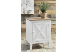 Selburg White/Brown Accent Cabinet -Home Furniture 315324 room 85