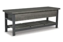 Rhyder Brown Storage Bench 11 Rhyder Brown Storage Bench -Home Furniture 315352 back 82