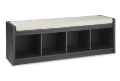 Wardlow Gray Storage Bench