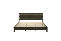 New Release -Home Furniture 315527 grey wood bed front 02