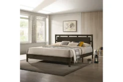 Gemini Grey King Platform Bed -Home Furniture 315527 grey wood bed room 85