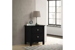 Zodiac Black Nightstand -Home Furniture 315530 black wood nightstand room 85
