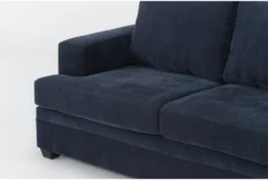Bonaterra Midnight 3 Piece Queen Sleeper Sofa, Loveseat & Storage Ottoman Set -Home Furniture 315994 blue fabric living room set detail 46