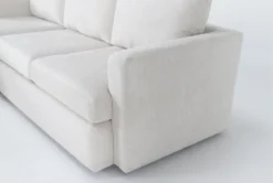 Basil Porcelain 98" 3 Piece Sectional & Ottoman -Home Furniture 316258 beige fabric living room set detail 46