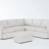Basil Porcelain 98" 3 Piece Sectional & Ottoman