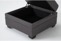 Solimar Graphite Storage Ottoman 9 Solimar Graphite Storage Ottoman -Home Furniture 316326 grey fabric ottoman detail 44