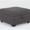 Solimar Graphite Storage Ottoman