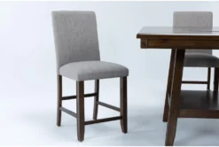 Hyland II 48" Counter With Bench Set For 6 -Home Furniture 316848 grey wood counter height set detail 44