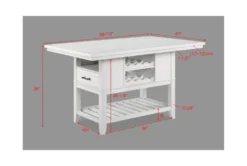 Wenny 60" Counter Table 5 Wenny 60" Counter Table -Home Furniture 316959 white wood counter height table detail 45