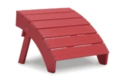 Verbena Red Outdoor Adirondack Chair Ottoman