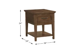 Leanor End Table -Home Furniture 317523 brown wood end table detail 45