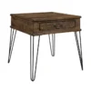 Pino End Table With Drawer And Hairpin Legs