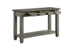 Every Two Tone Brown/Grey Console Table -Home Furniture 317567 brown wood sofa table detail 44