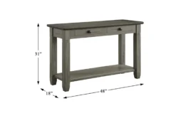 Every Two Tone Brown/Grey Console Table -Home Furniture 317567 brown wood sofa table detail 45