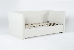 Emmerson II Sand Upholstered Full Daybed With Trundle -Home Furniture 317762 beige fabric daybed side 16