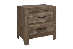 Barret Brown 24" 2 Drawer Nightstand