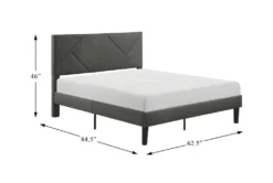 Miles Queen Upholstered Platform Bed -Home Furniture 317820 detail 44