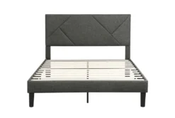 Miles Queen Upholstered Platform Bed -Home Furniture 317820 front 03
