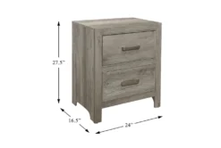 Tarek Grey 28" 2 Drawer Nightstand -Home Furniture 317885 detail 45
