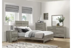 Tarek Grey 28" 2 Drawer Nightstand -Home Furniture 317885 room 85