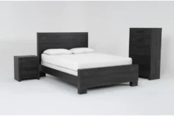 Derrie Black King 3 Piece Bedroom Set