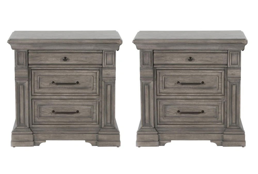 Adriana 3 Drawer Nightstand Set Of 2 1 Adriana 3 Drawer Nightstand Set Of 2