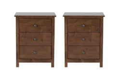 Carson 3 Drawer Nightstand Set Of 2