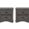 Cora Grey 2 Drawer Nightstand Set Of 2