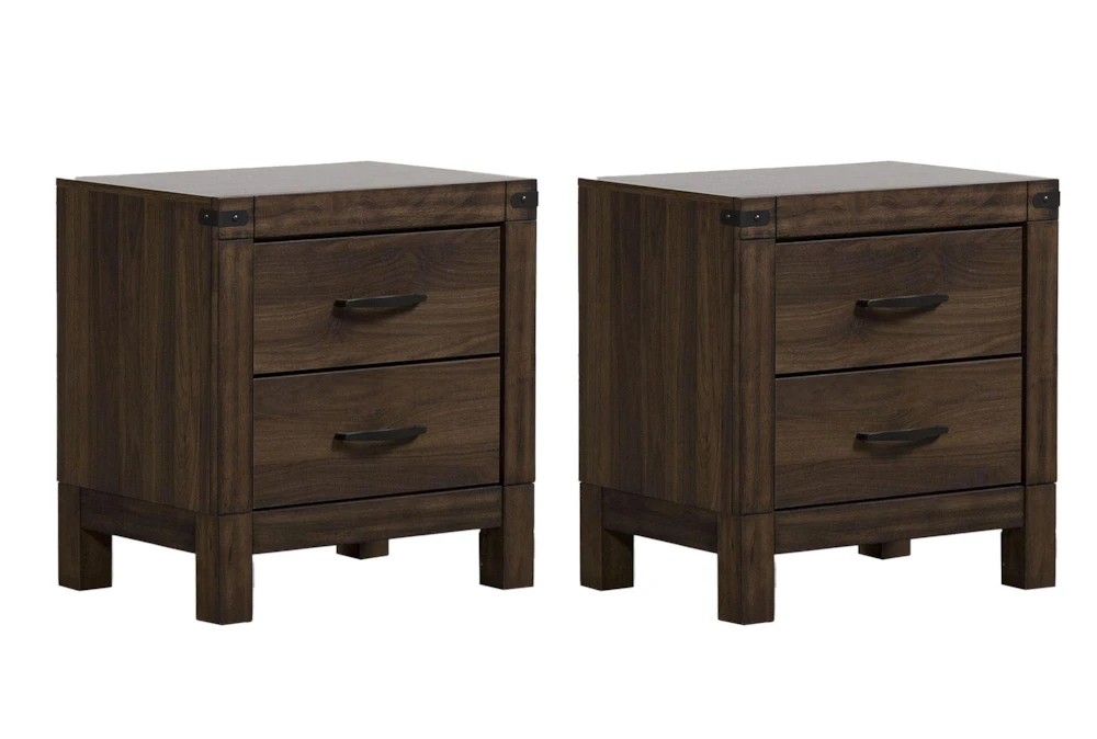 Willow Creek II 2 Drawer Nightstand Set Of 2 1 Willow Creek II 2 Drawer Nightstand Set Of 2
