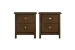 Zodiac Brown 2 Drawer Nightstand Set Of 2