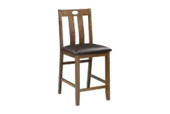 Zally 36" Counter Set For 4 -Home Furniture 318606 brown wood counter height set side 15 1