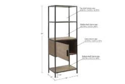 Darlen 48" Grey 3 Shelf Wood Bookcase With Storage Cabinet -Home Furniture 318636 grey wood bookcase detail 44