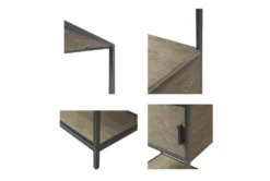 Darlen 48" Grey 3 Shelf Wood Bookcase With Storage Cabinet -Home Furniture 318636 grey wood bookcase detail 45