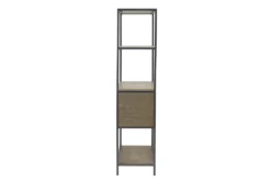 Darlen 48" Grey 3 Shelf Wood Bookcase With Storage Cabinet -Home Furniture 318636 grey wood bookcase side 14