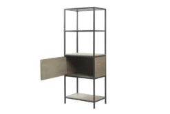 Darlen 48" Grey 3 Shelf Wood Bookcase With Storage Cabinet -Home Furniture 318636 grey wood bookcase storage 12