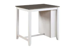 Damar Grey 37" Counter Set For 4 -Home Furniture 319146 grey wood counter height set back 82