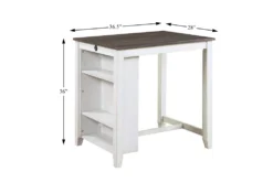 Damar Grey 37" Counter Set For 4 -Home Furniture 319146 grey wood counter height set detail 44