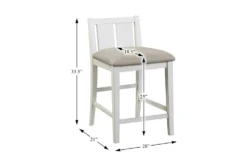 Damar Grey 37" Counter Set For 4 -Home Furniture 319146 grey wood counter height set detail 45