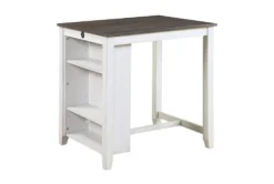 Damar Grey 37" Counter Set For 4 -Home Furniture 319146 grey wood counter height set side 14