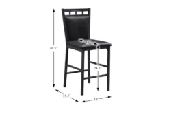 Julie 40" Counter Set For 4 -Home Furniture 319228 black metal counter height set detail 45