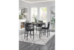 Julie 40" Counter Set For 4 -Home Furniture 319228 black metal counter height set room 85