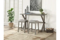 Daisy 60" Counter Set For 4 -Home Furniture 319229 grey wood counter height set room 85