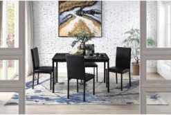 Bianca Black 48" Dining Table -Home Furniture 319496 room 85
