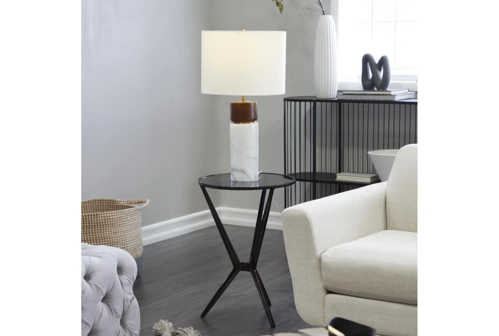 17 X 25 Black Aluminum Accent Table 5 17 X 25 Black Aluminum Accent Table - Image 5